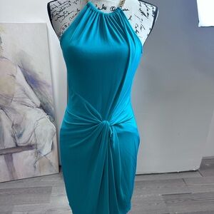 Michael Kors Strapless Teal Dress